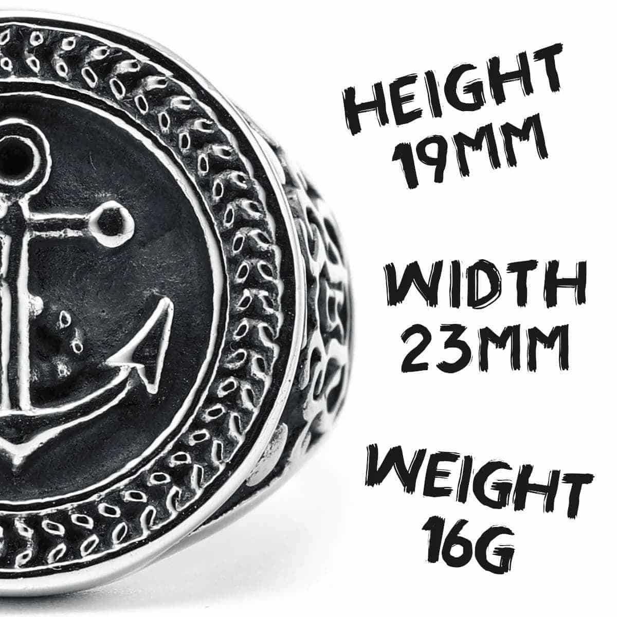 Achor Rings Round Anchor Ring for Men and Women | Xenos Jewelry