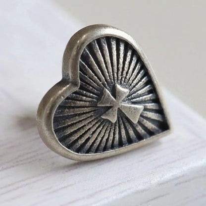 Sacred Heart Earrings Close Up