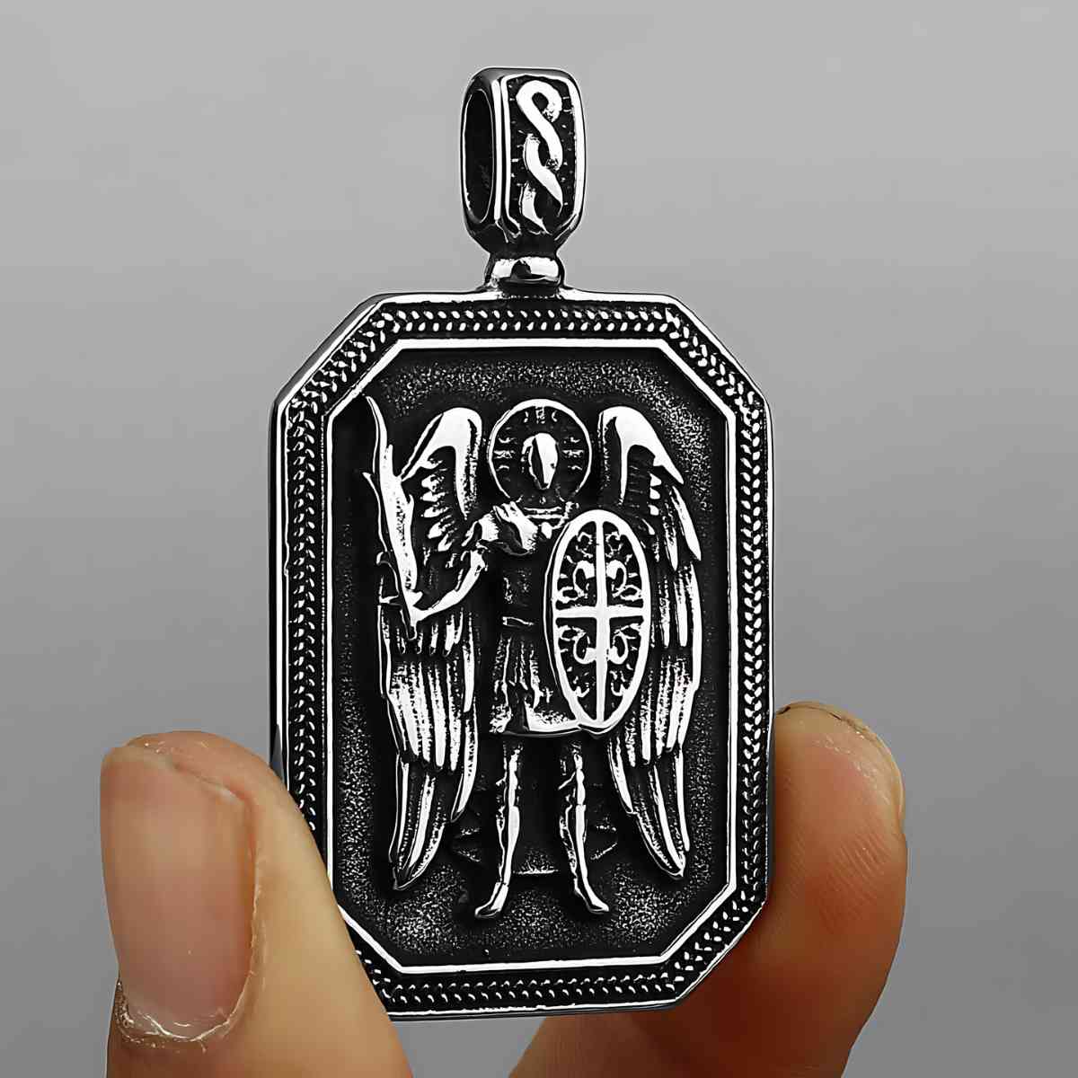 Saint Michael Medallion Pendant Necklace Silver Pendant Only Xenos Jewelry