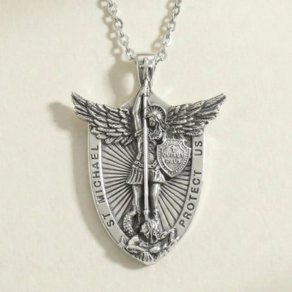 Saint Michael Shield Necklace