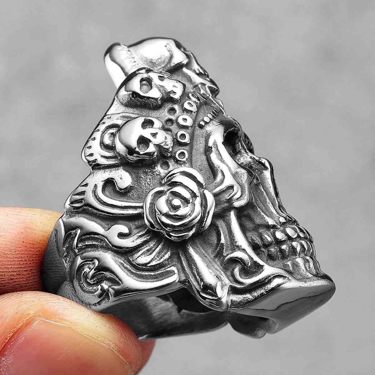 thumbnail image 2 of Real Solid 925 Sterling Silver Mens Iced Ring 2 of 9
