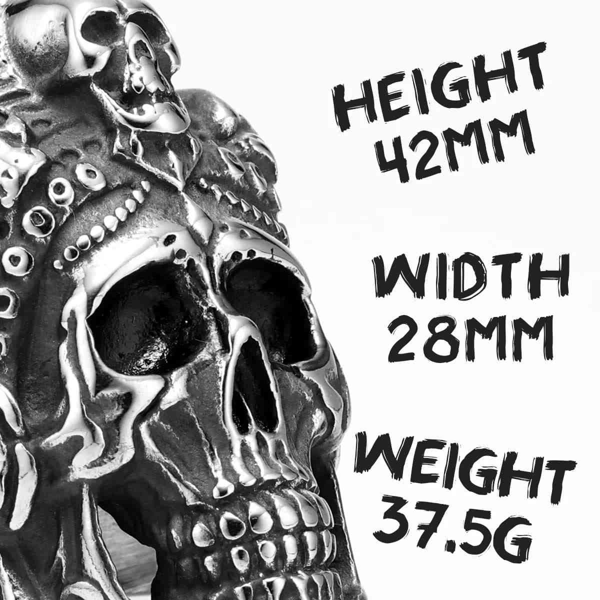 Bold Santa Muerte Death Skull Ring for Men & Women