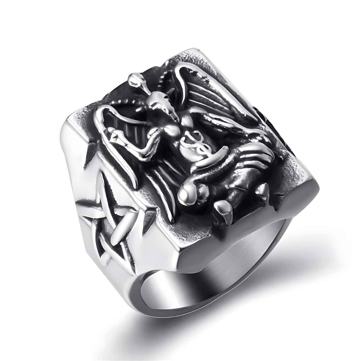 Satanic Baphomet Ring for Men & Women | Xenos Jewelry