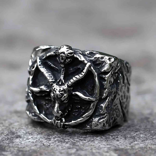 Satanic Goat Head Ring