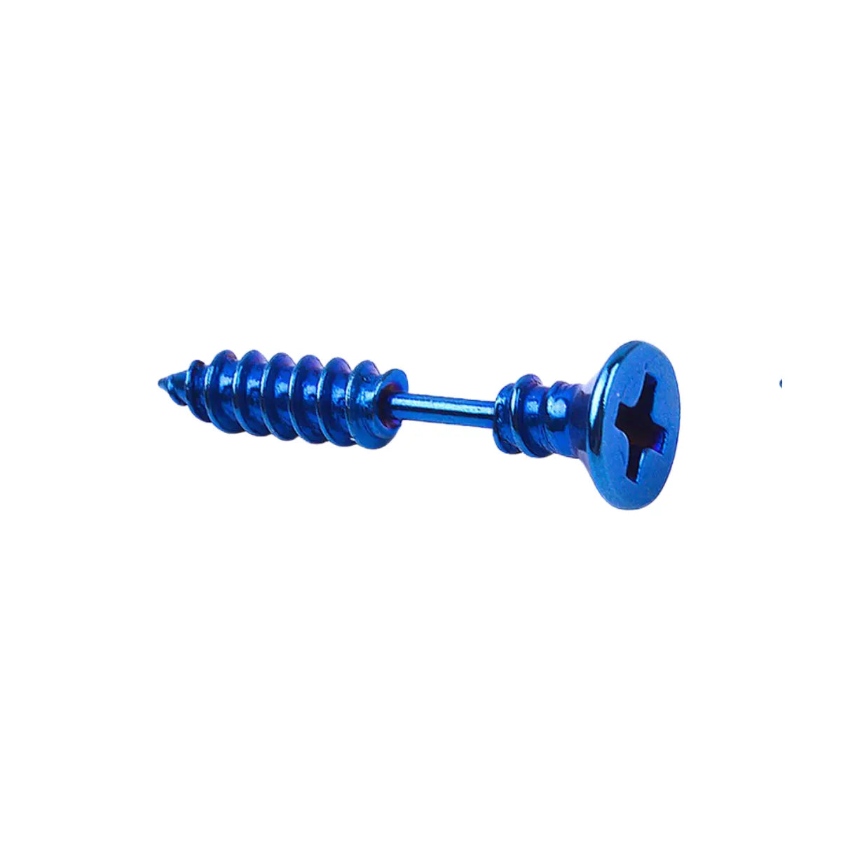 Screw Stud Earrings Blue