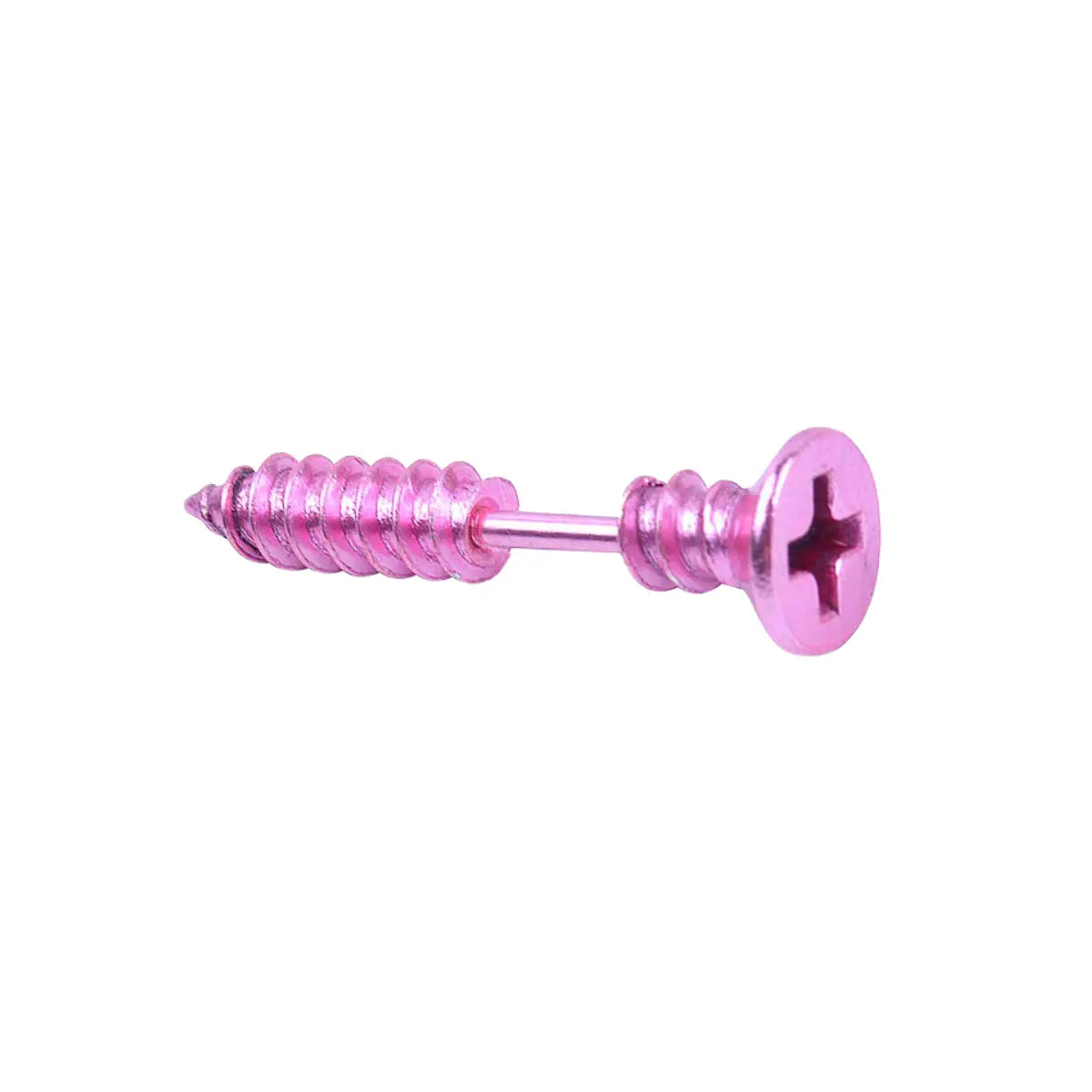 Screw Stud Earrings Pink