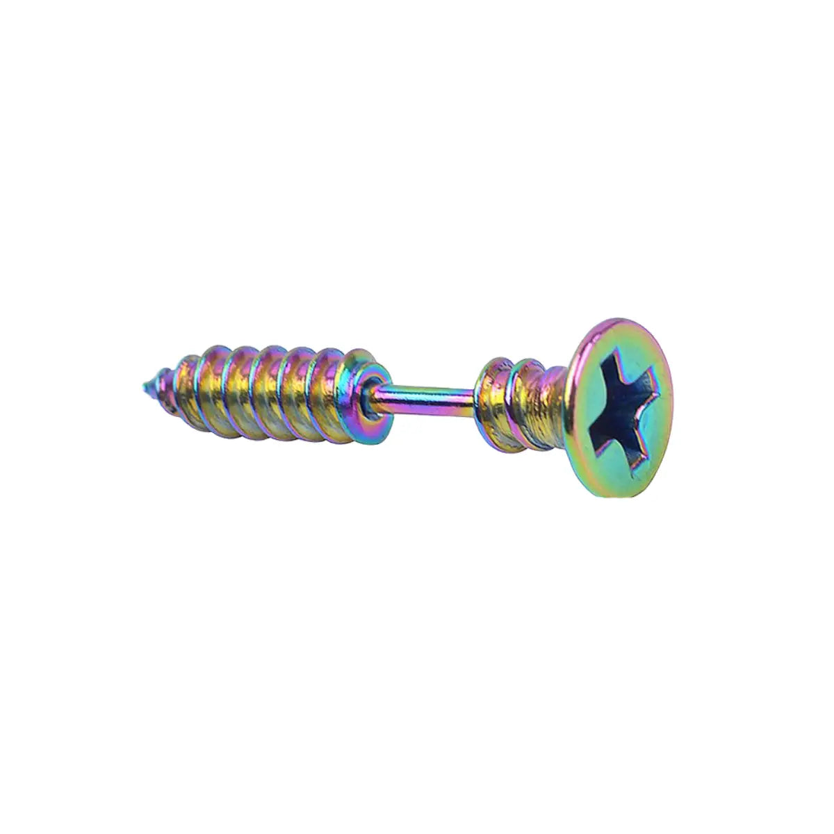 Screw Stud Earrings Rainbow