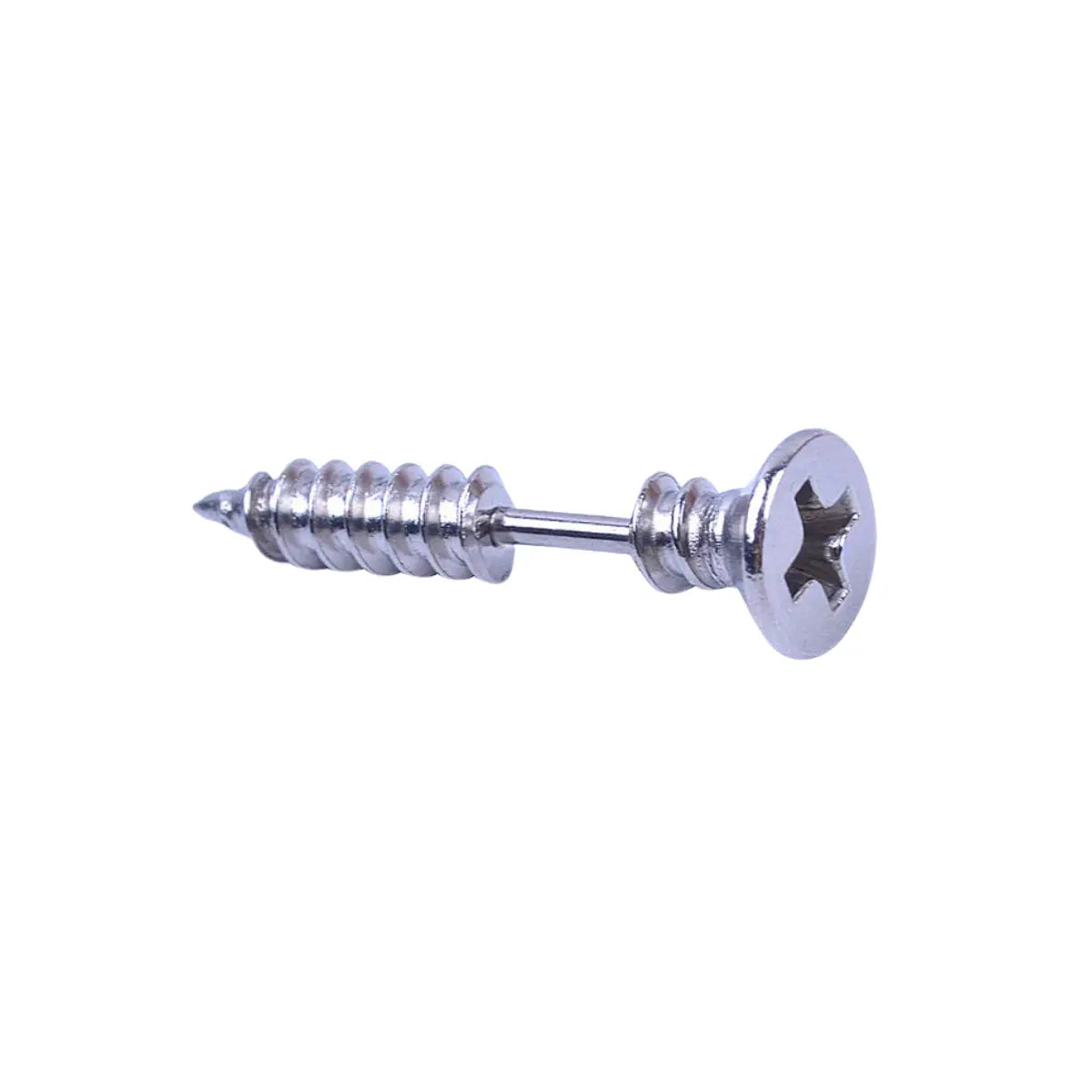 Screw Stud Earrings Silver