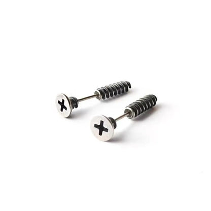 Screw Stud Earrings Sterling Silver