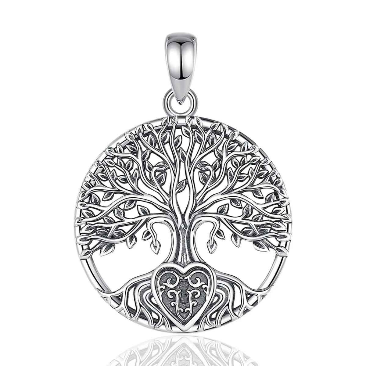 Silver Family Tree Necklace Pendant Only Xenos Jewelry