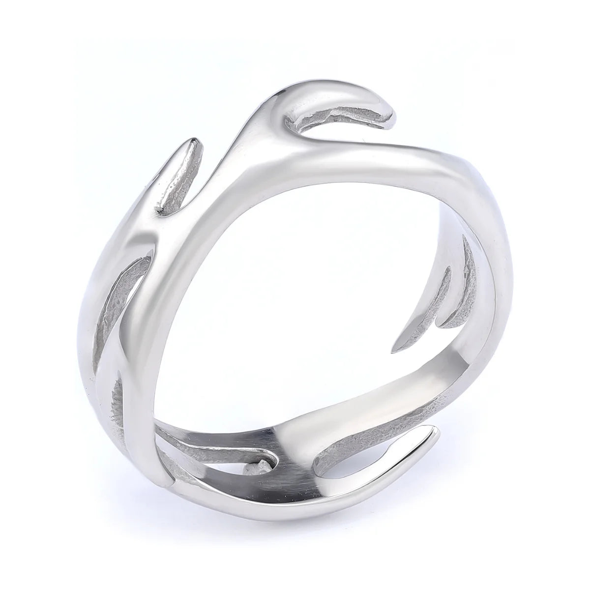 Silver Flame Ring Details