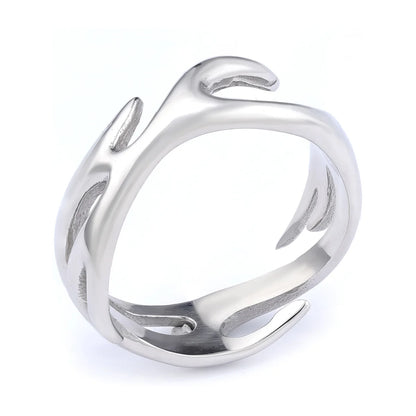 Silver Flame Ring Details