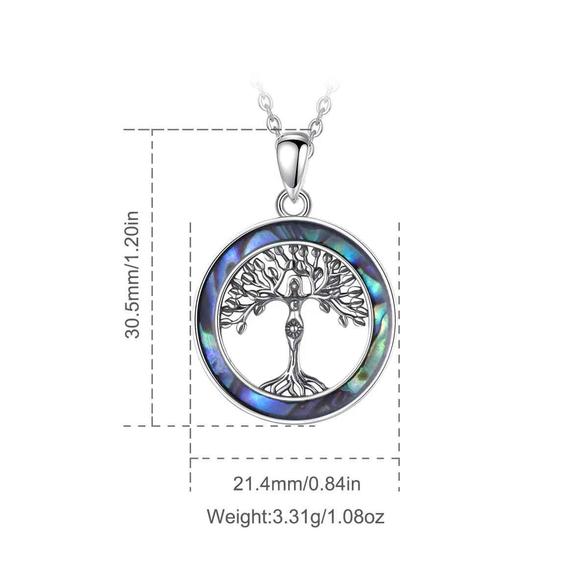 Tree of outlets Life Pendant Abalone