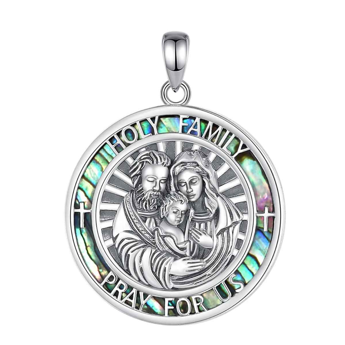 Silver Holy Family Necklace Pendant Only Xenos Jewelry