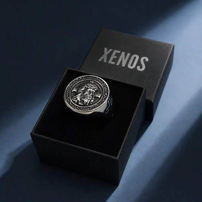 Silver Jesus Cross Ring Presented in Xenos Jewelry Packaging Box