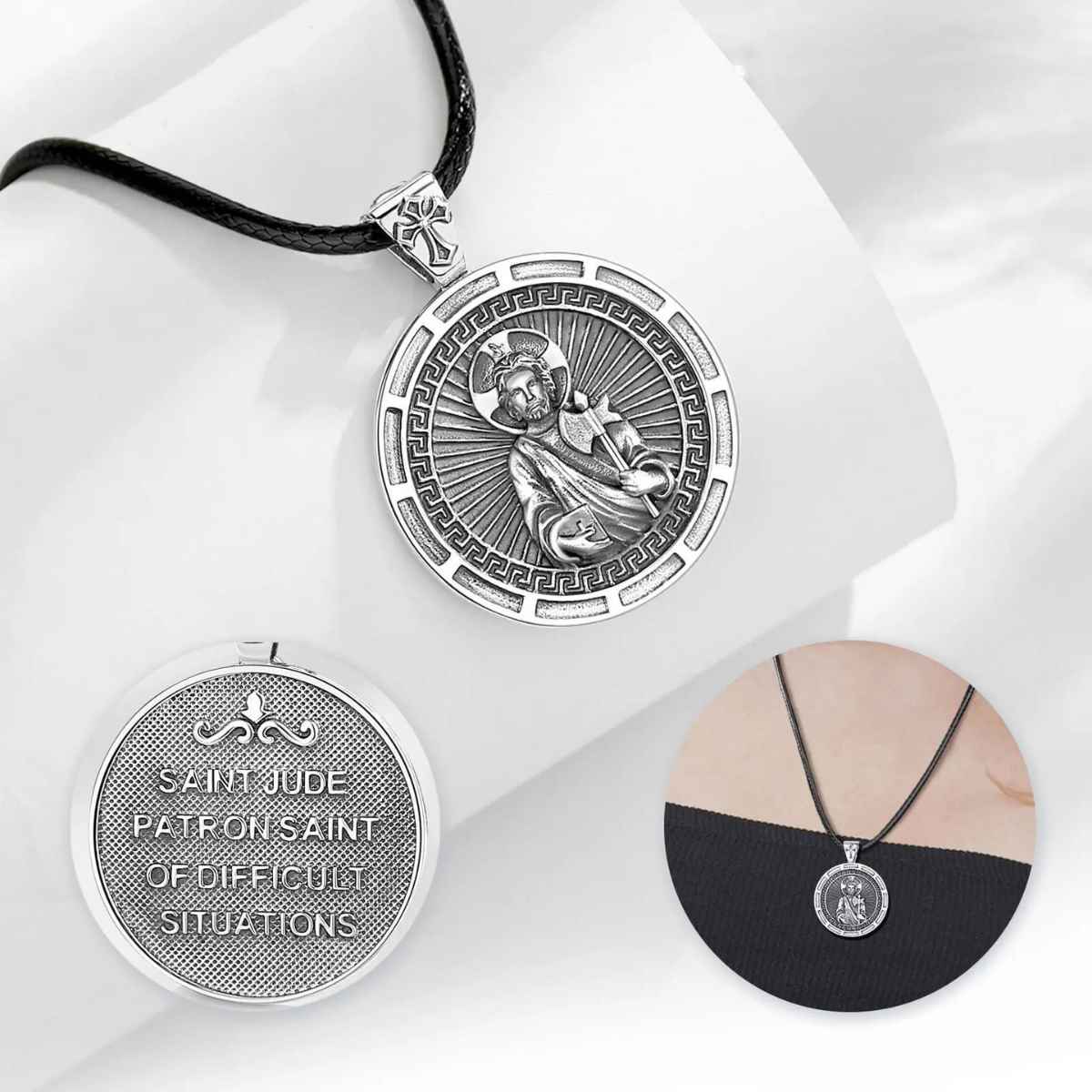 Silver san judas chain online
