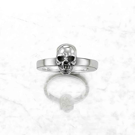 Silver Skull Engagement Band Xenos Jewelry