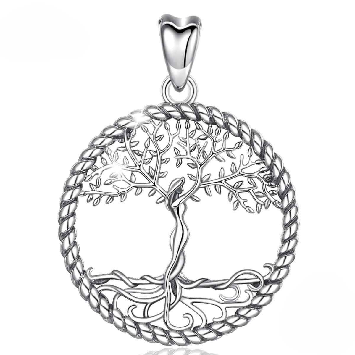 Silver Twisted Rope Tree of Life Pendant Pendant Only Xenos Jewelry