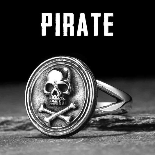 Simple Skull and Crossbones Pirate Ring