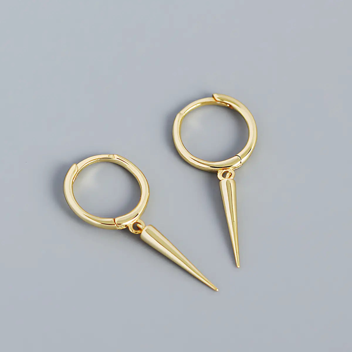 Single Spike Drop Earrings Gold