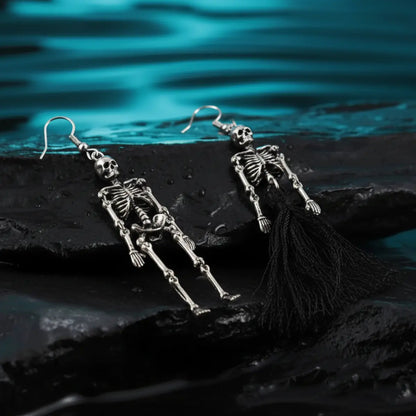 Skeleton Bride Dangle Earrings