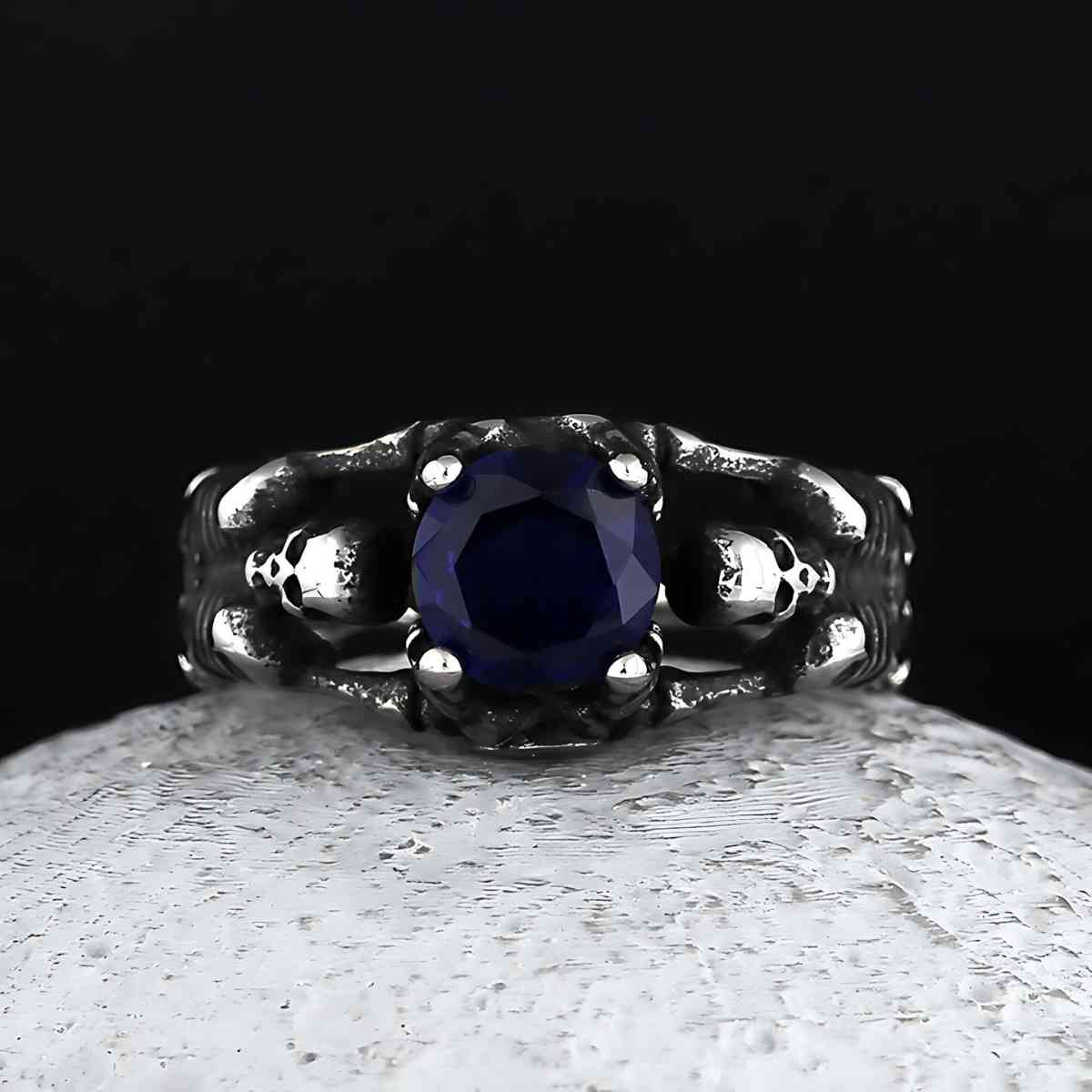 Skeleton Engagement Ring Blue Xenos Jewelry
