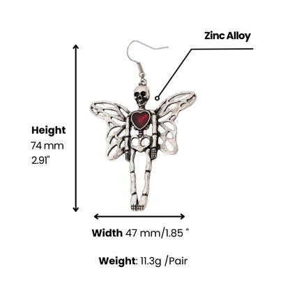 Skeleton Fairy Earrings Dimensions and Weight