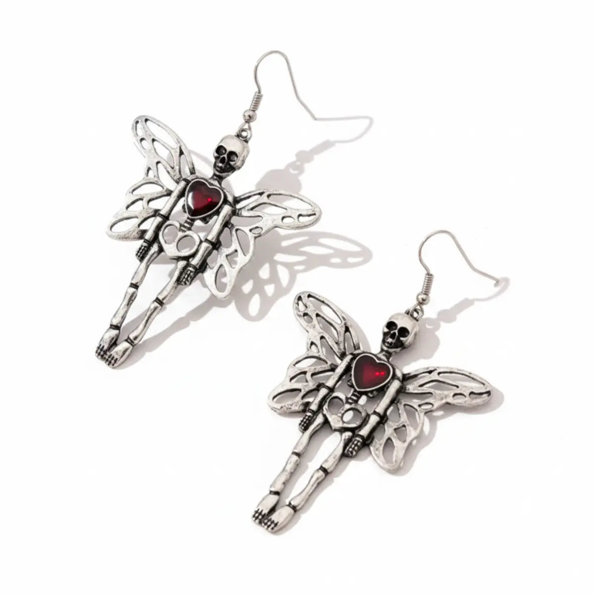 Skeleton Fairy Earrings Front