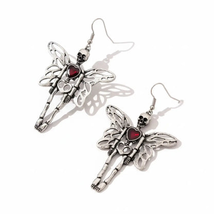 Skeleton Fairy Earrings Front