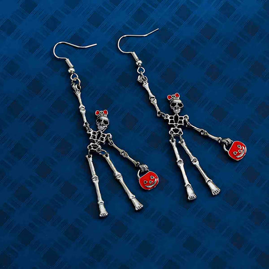 Skeleton Halloween Earrings - Xenos Jewelry