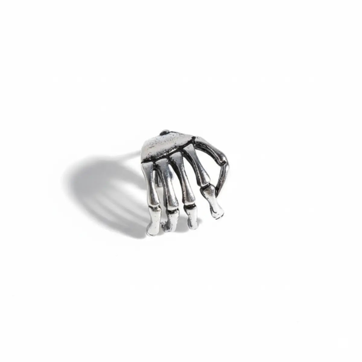 Skeleton Hand Ear Cuff Silver