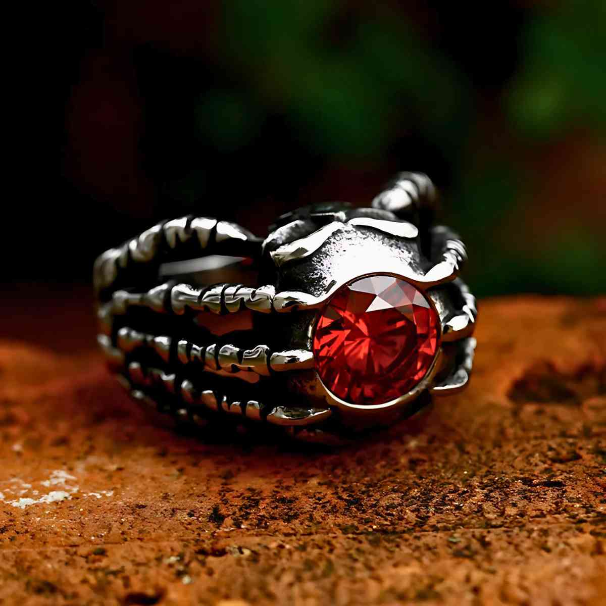 Skeleton Hand Engagement Ring in Stainless Steel