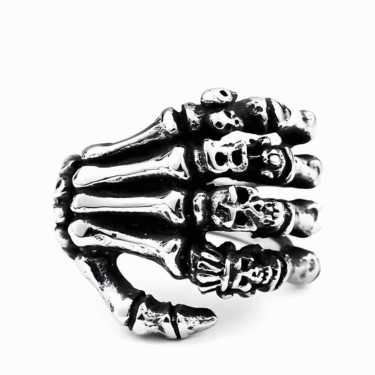 Skeleton Hand Ring Stainless Steel | Xenos Jewelry