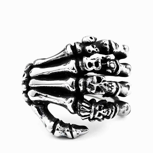 Skeleton Hand Ring Stainless Steel Xenos Jewelry