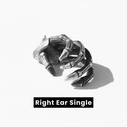 Skeleton Hand Stud Earrings 999 Silver Right Ear Single