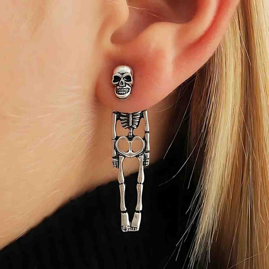 Skeleton Stud Dangle Earrings - Xenos Jewelry