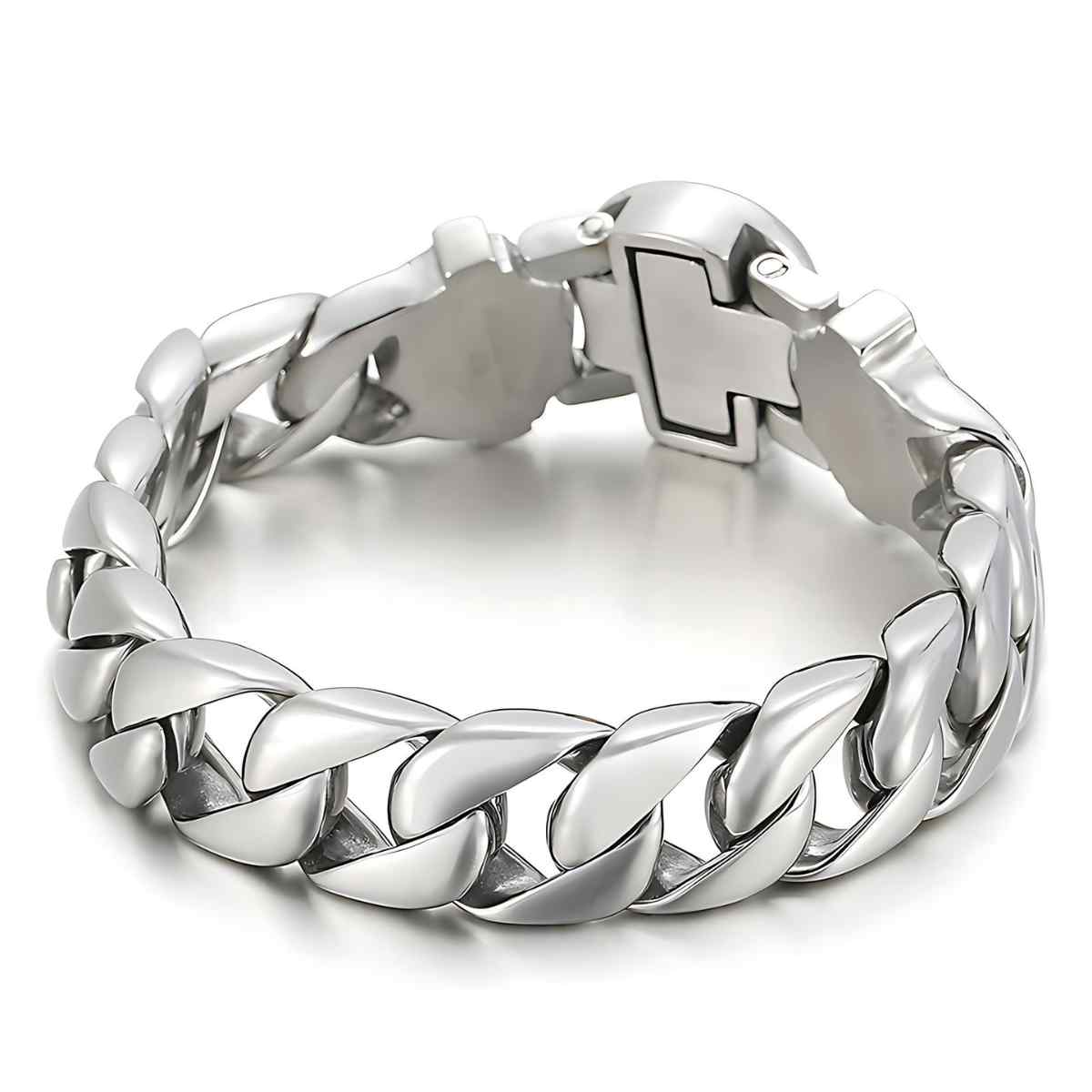 Skull Chain Bracelet Stainless Steel Xenos Jewelry