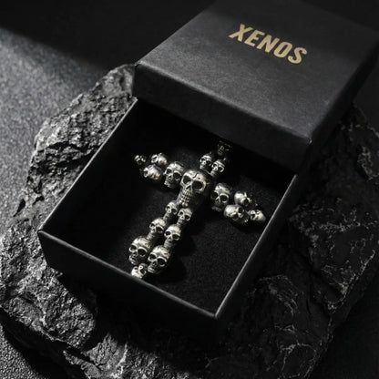Skull Cross Necklace in Jewelry Box