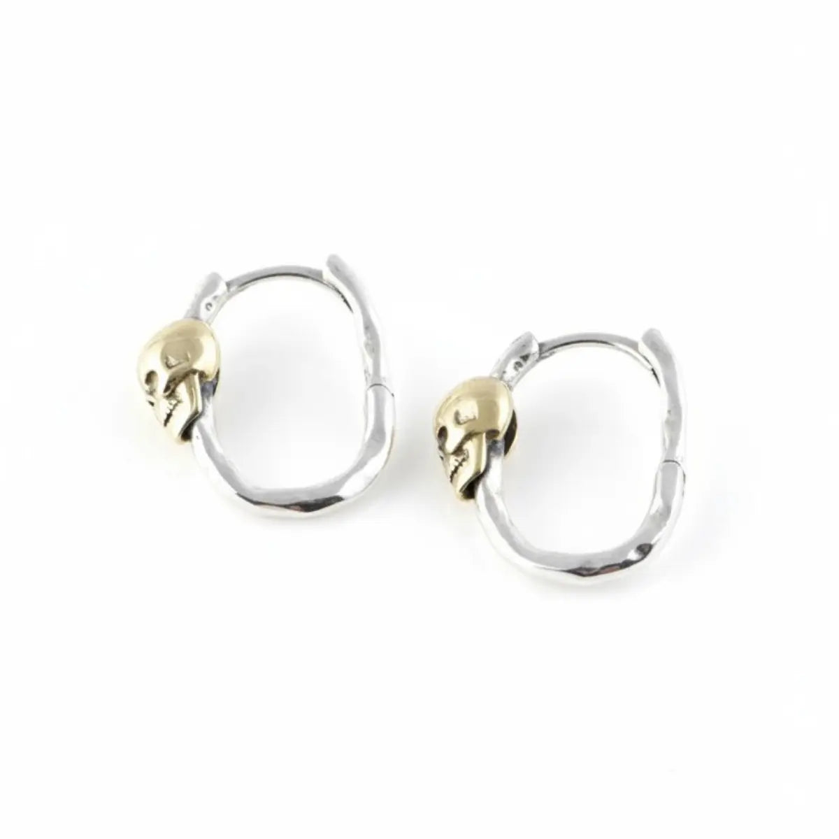 Skull Hoop Earrings for Women Side View