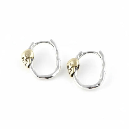 Skull Hoop Earrings for Women Side View