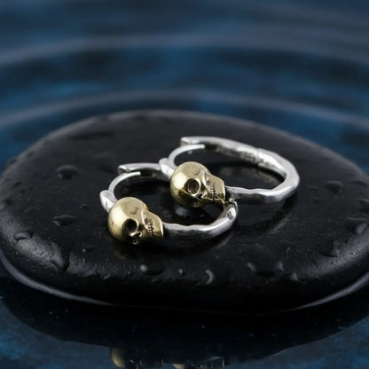 Skull Hoop Earrings for Women