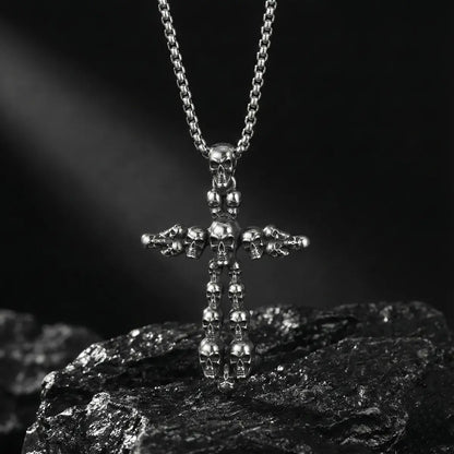Small Skull Cross Necklace