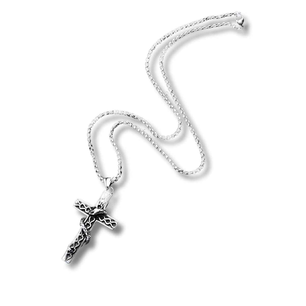 Snake Cross Pendant Xenos Jewelry