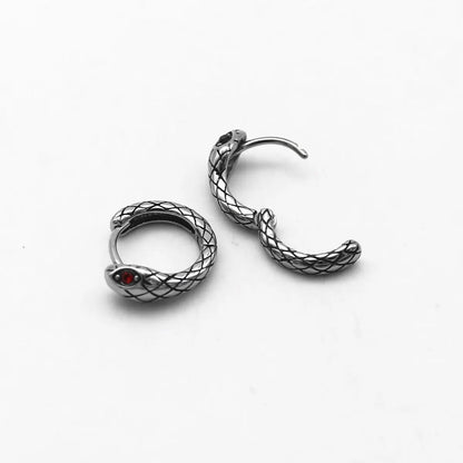 Snake Hoop Earrings Details