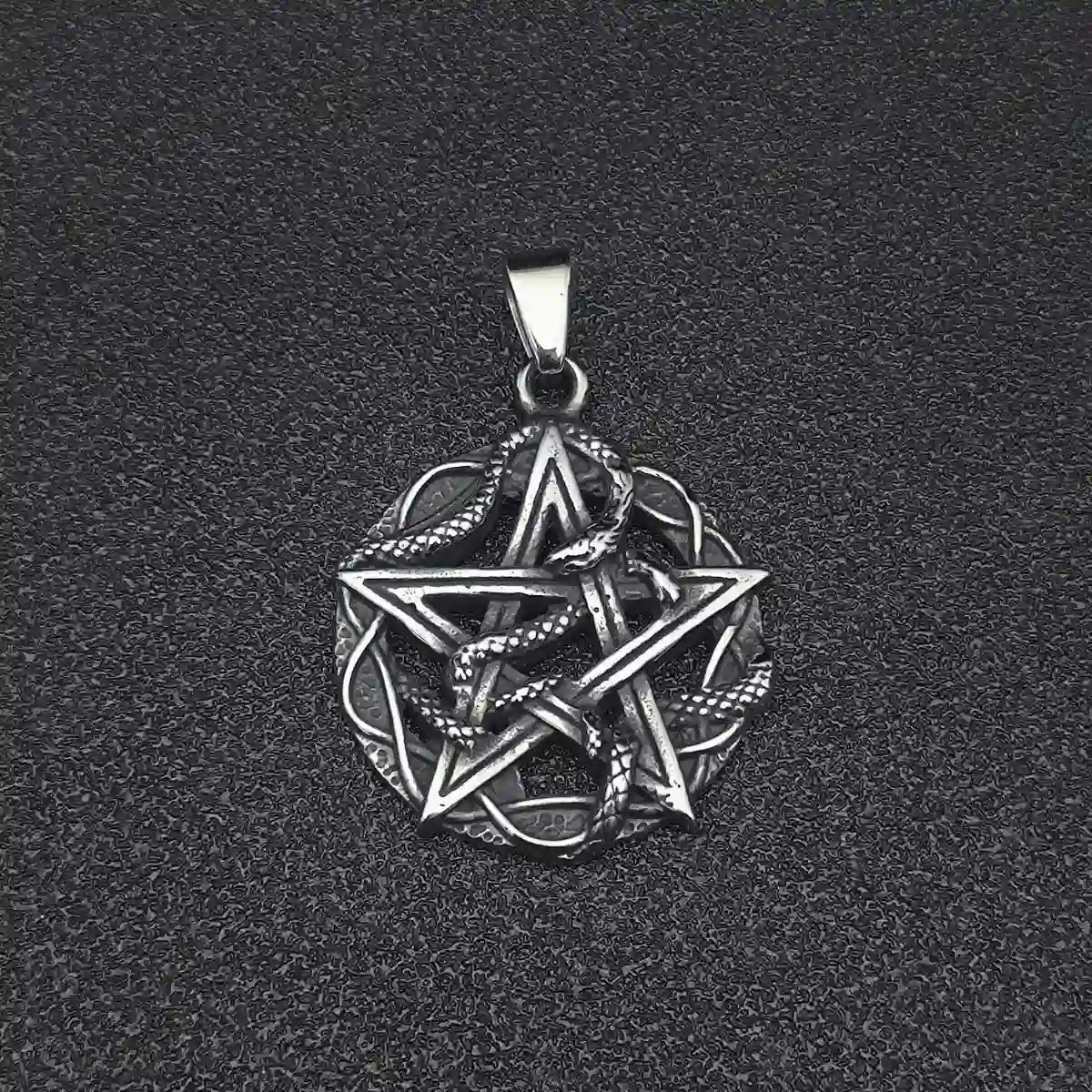 Snake Pentagram Necklace Pendant Only