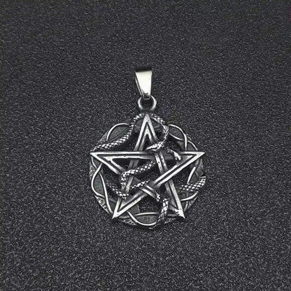 Snake Pentagram Necklace Pendant Only