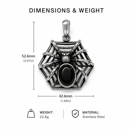 Spider Web Gemstone Necklace Silver Dimension Diagram 52.6mm 2.07inch and 40.2mm 1.58inch