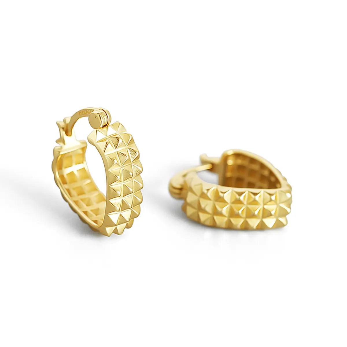 Spike Heart Earrings Gold