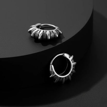 Spikelet Huggie Hoop Earrings Details