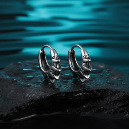 Spikelet Huggie Hoop Earrings